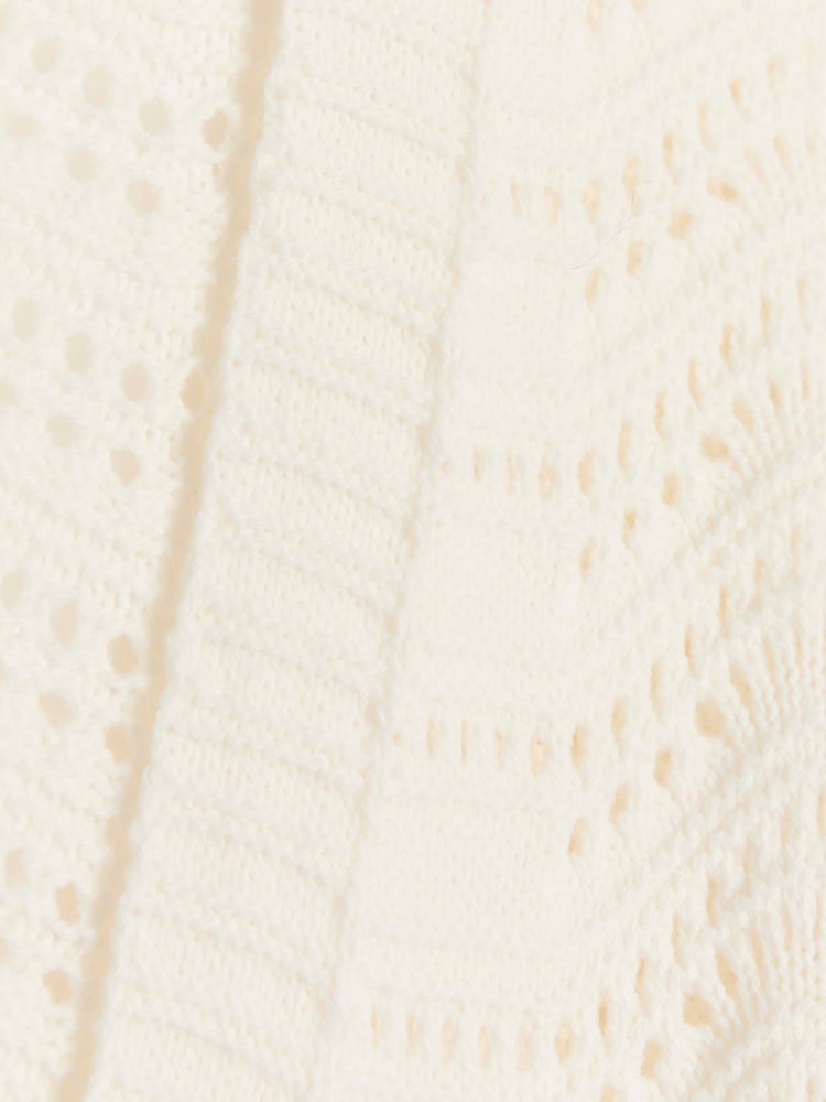 River Island Cream Girls Crochet Duster 100% Cotton Cardigan - Image 5 of 5