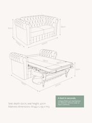 Jay-Be Luxe Velvet Bottle Green Chesterfield 3 Seater Sofa Bed - Image 6 of 6