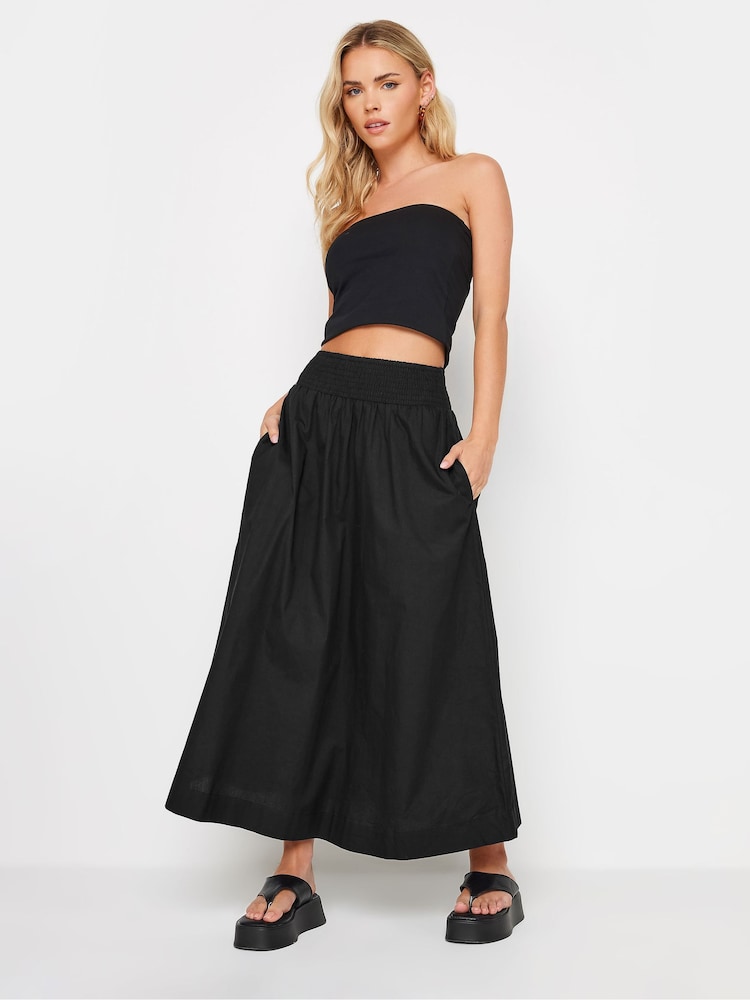 Schwarz - PixieGirl Petite Girl Poplin Maxi 100% Cotton Skirt - Bild 1 von 5 Schwarz - PixieGirl Petite Girl Poplin Maxi 100% Cotton Skirt - Bild 1 von 5