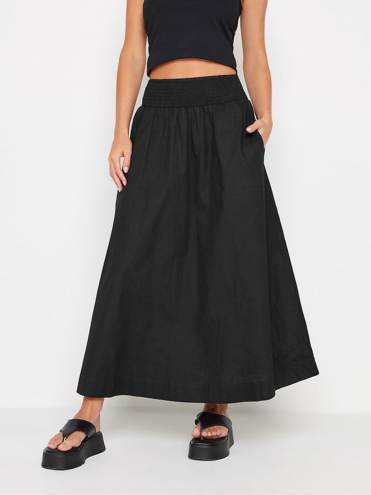 Schwarz - PixieGirl Petite Girl Poplin Maxi 100% Cotton Skirt - Bild 2 von 5 Schwarz - PixieGirl Petite Girl Poplin Maxi 100% Cotton Skirt - Bild 2 von 5