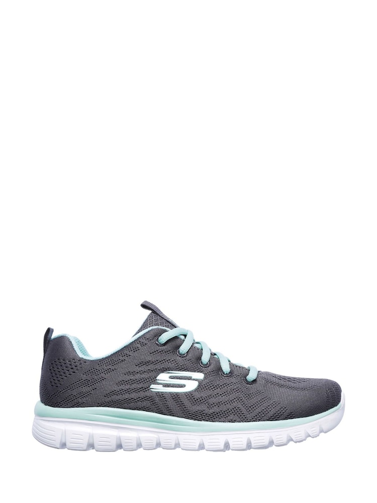 Skechers Grey Graceful Get Connected Sports Trainers - Image 1 of 3