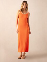 Ro&Zo Contrast Cut-Out Shoulder Knit Dress - Image 1 of 7