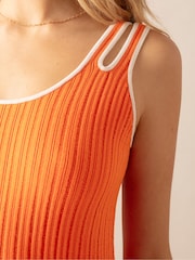 Ro&Zo Contrast Cut-Out Shoulder Knit Dress - Image 5 of 7