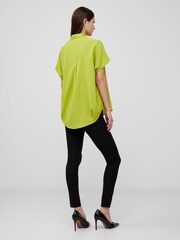 French Connection Green Crepe Light Sleeveless Popover Shirt - Image 2 of 4