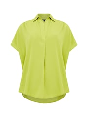 French Connection Green Crepe Light Sleeveless Popover Shirt - Image 4 of 4