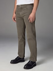Dark Khaki Straight Fit Vintage Stretch Authentic Jeans - Image 1 of 12