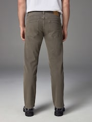 Dark Khaki Straight Fit Vintage Stretch Authentic Jeans - Image 4 of 12