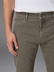 Dark Khaki Straight Fit Vintage Stretch Authentic Jeans - Image 5 of 12