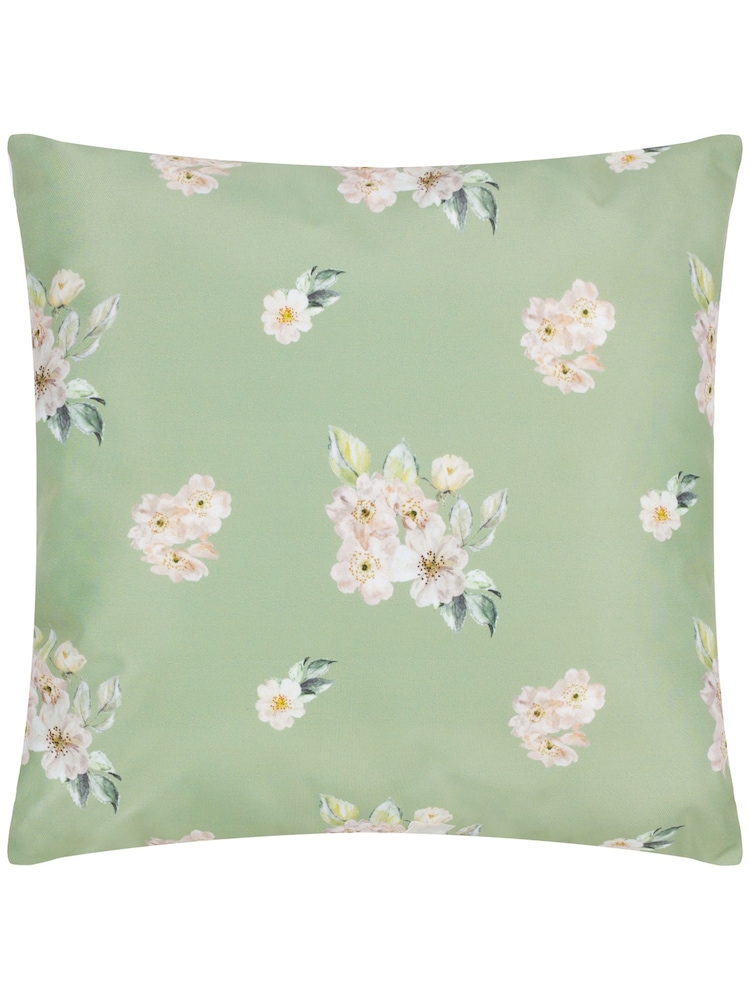 Evans Lichfield Green Canina Country Floral Outdoor Cushion - Image 1 of 3