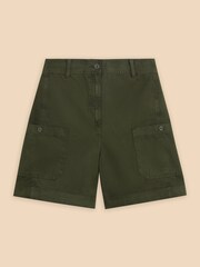 White Stuff Green 100% Cotton Carlie Cargo Shorts - Image 5 of 7