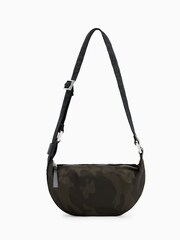 AllSaints Green Half Moon Rec Cross-Body Bag - Image 3 of 7