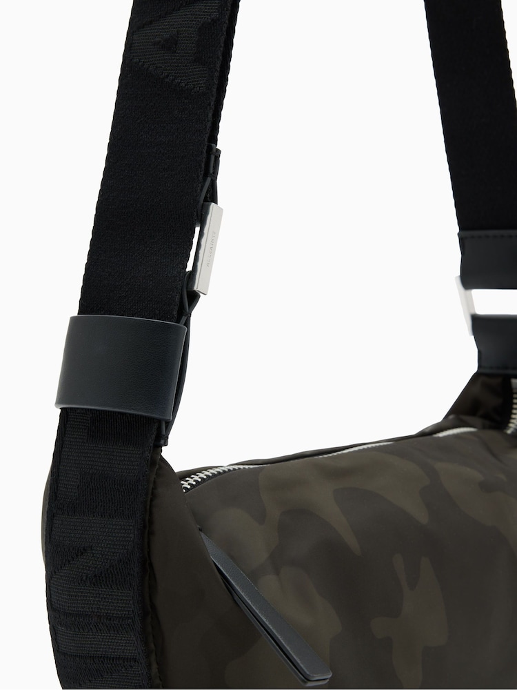 AllSaints Green Half Moon Rec Cross-Body Bag - Image 7 of 7