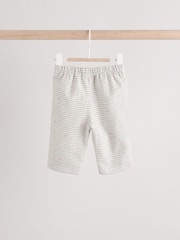 Pink/White Knitted 100% Cotton Baby Jumper & Woven Trousers Set (0mths-2yrs) - Image 2 of 2
