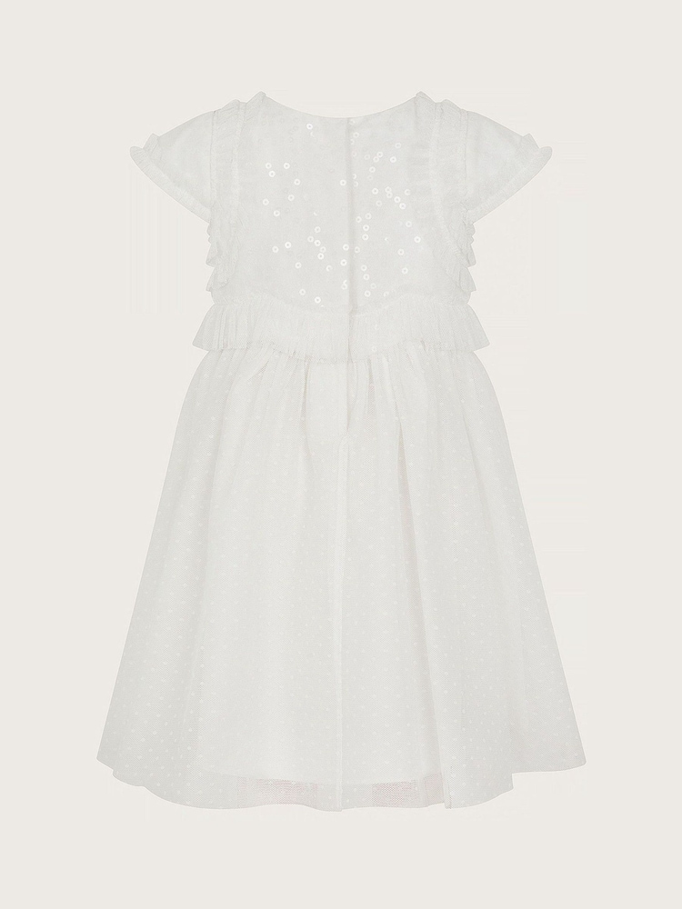 Monsoon Natural Baby Ruffle Truth Dress - Image 2 of 3