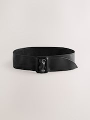 Black Wide Leather Belt - Image 1 of 3