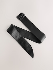 Black Wide Leather Belt - Image 2 of 3