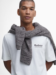 Barbour® White Relaxed Fit Thornley Back Print 100% Cotton T-Shirt - Image 4 of 7