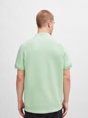 BOSS Green Short-Sleeved Zip-Neck Polo Sweater With Logo Detail - Image 2 of 5