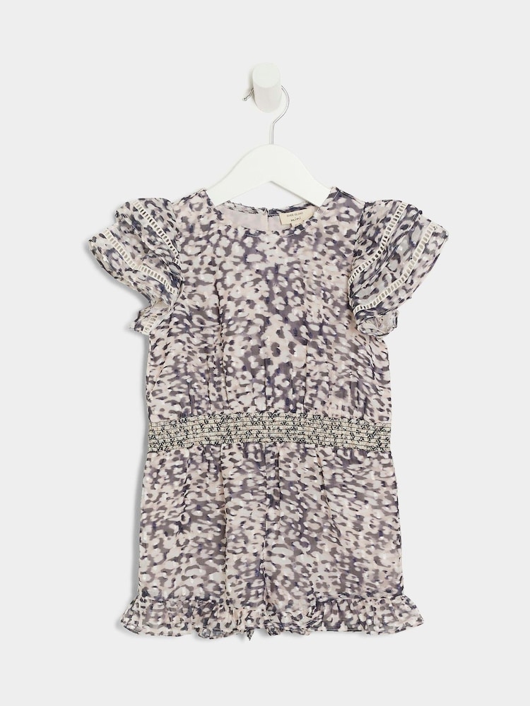 River Island Mädchen Chiffon Overall mit Leopardenprint - Bild 1 von 4