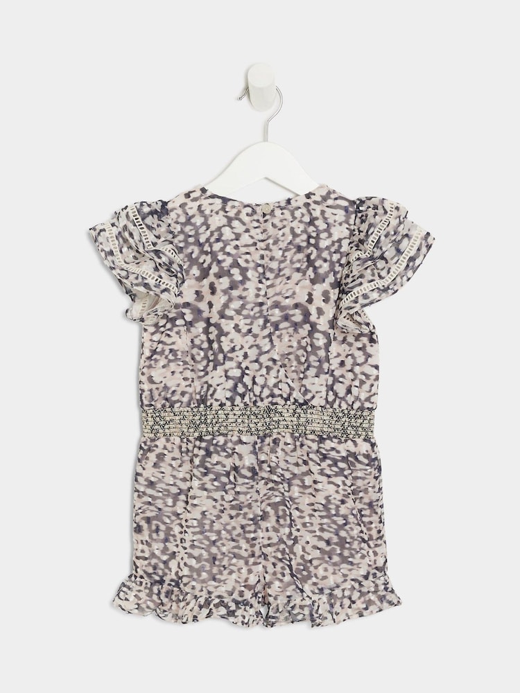 River Island Mädchen Chiffon Overall mit Leopardenprint - Bild 2 von 4