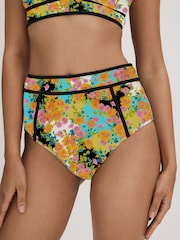 Florere Printed High Rise Bikini Bottoms - Image 1 of 4