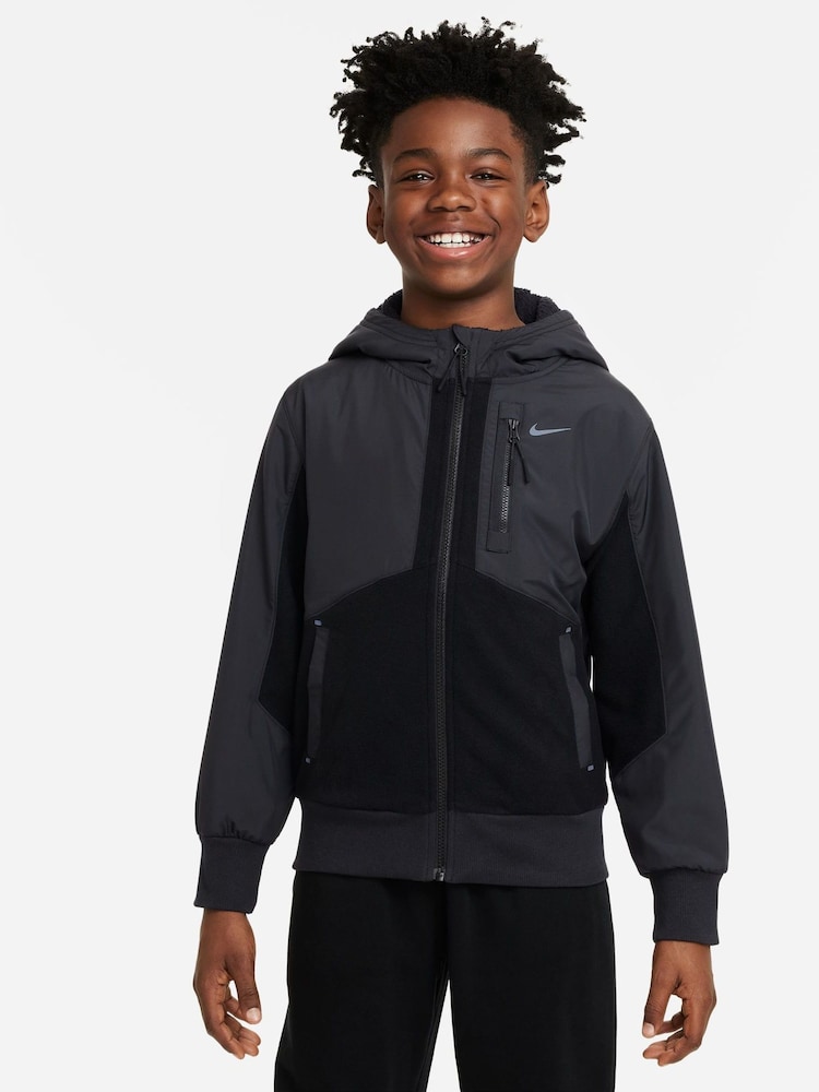 Nike Black Therma FIT City Utility EasyOn Winterized Zip Through Hoodie - Image 1 of 4