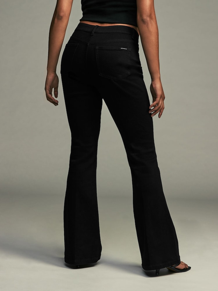 Schwarz - Hourglass super weiche Schlaghose aus Jeansmaterial - Image 11 of 12