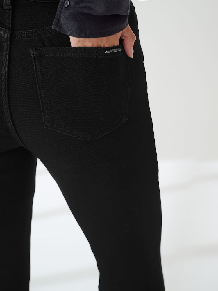 Schwarz - Hourglass super weiche Schlaghose aus Jeansmaterial - Image 5 of 12