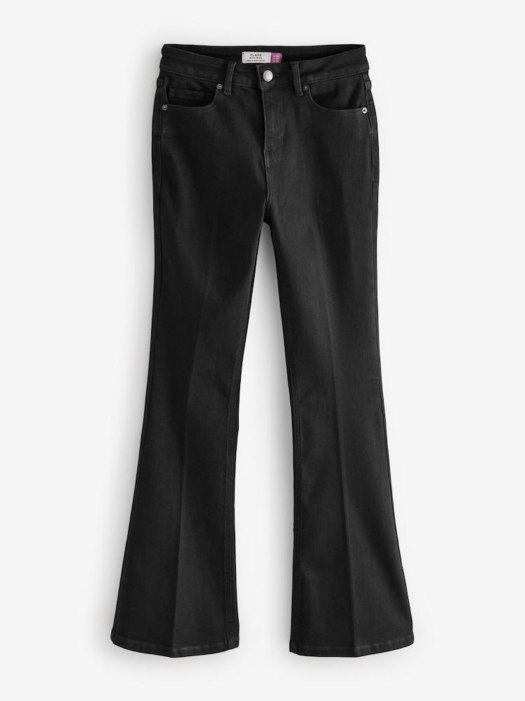 Schwarz - Hourglass super weiche Schlaghose aus Jeansmaterial - Image 6 of 12