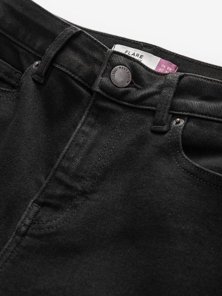 Schwarz - Hourglass super weiche Schlaghose aus Jeansmaterial - Image 7 of 12