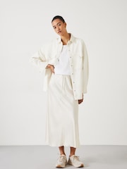 Blanco - Hush Oversized Davina Denim 100% Cotton Shirt - Imagen 2 de 5