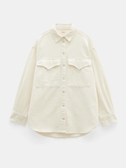 Blanco - Hush Oversized Davina Denim 100% Cotton Shirt - Imagen 5 de 5