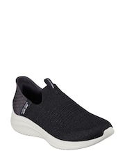 Skechers Black Womens Ultra Flex 3.0 Slip In Wide Fit Trainers - Imagen 1 de 3
