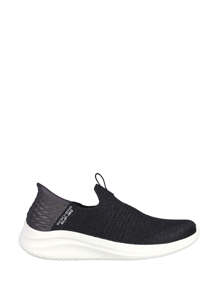 Skechers Black Womens Ultra Flex 3.0 Slip In Wide Fit Trainers - Imagen 2 de 3