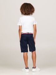 Tommy Hilfiger Blue Woven Belted Shorts - Image 2 of 6