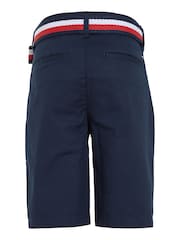 Tommy Hilfiger Blue Woven Belted Shorts - Image 5 of 6