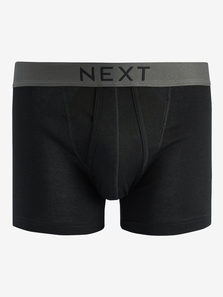 Black 15 Pack A-Front Pure 100% Cotton Boxers - Image 2 of 4