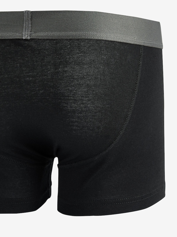 Noir - Paquet 15 - A-Front Pure 100% Coton Boxer - Image 3 of 4