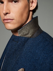 Blue Regular Fit Wool Rich Herringbone Blazer - Image 6 of 11
