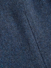 Blue Regular Fit Wool Rich Herringbone Blazer - Image 8 of 11