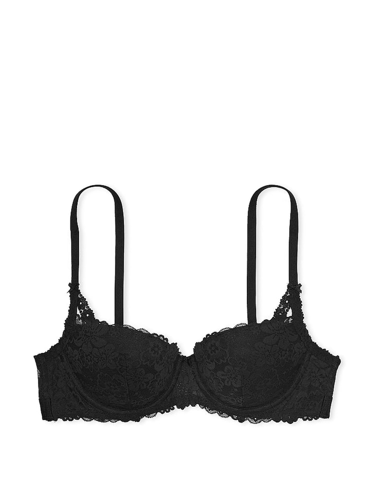Victoria's Secret PINK Black Balcony Lace Push Up Bra - Image 3 of 3