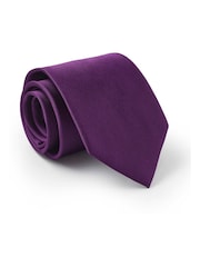Savile Row Company Purple Twill Pure Silk Tie - Image 1 of 1