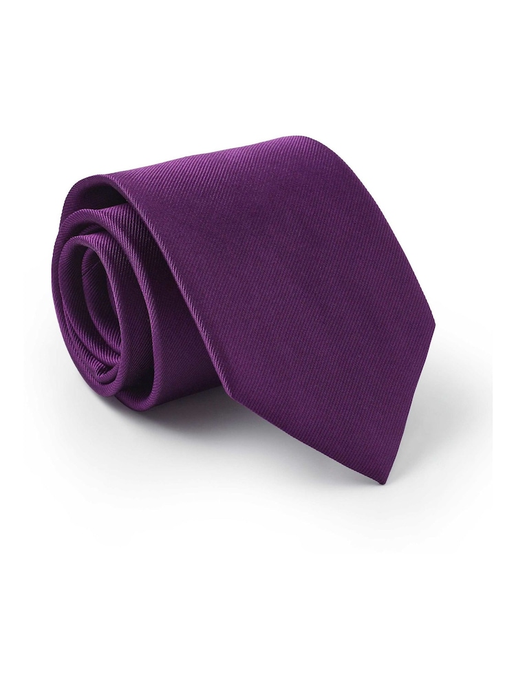 Savile Row Company Purple Twill Pure Silk Tie - Image 1 of 1 Savile Row Company Purple Twill Pure Silk Tie - Image 1 of 1