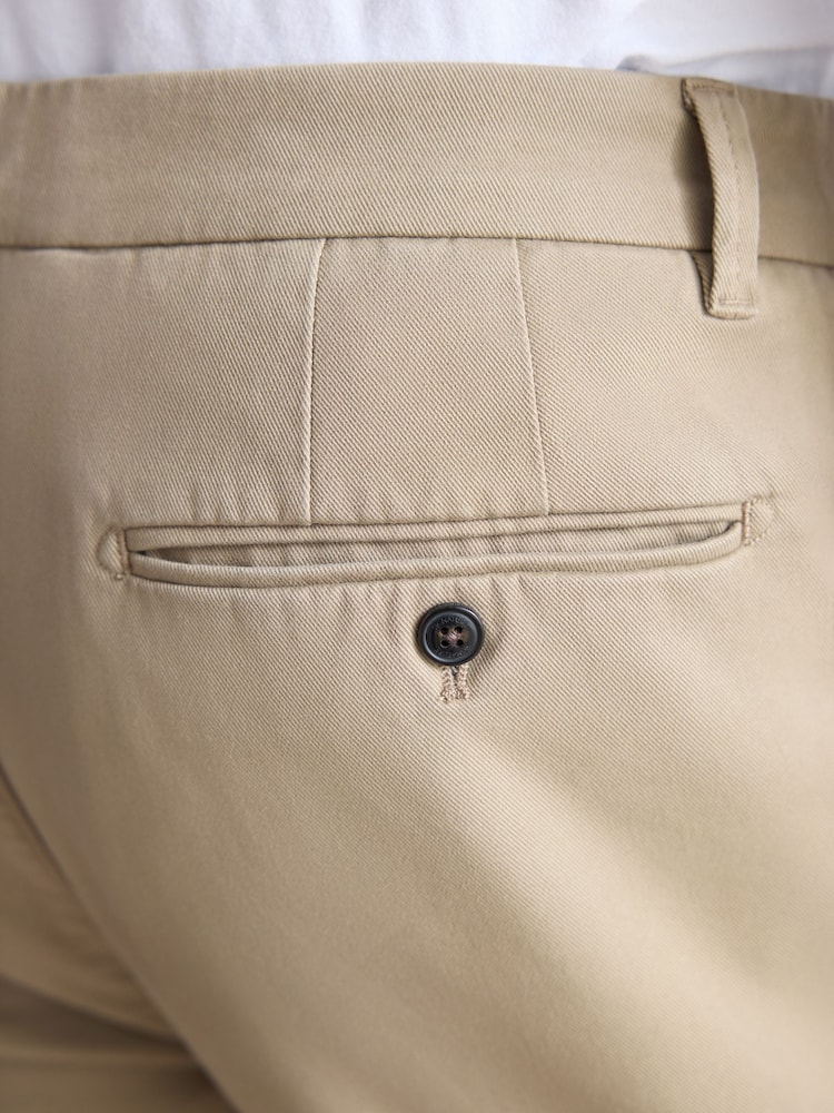Stone Natural Slim Fit Nova Fides Italian Signature Chino Trousers - Image 7 of 11