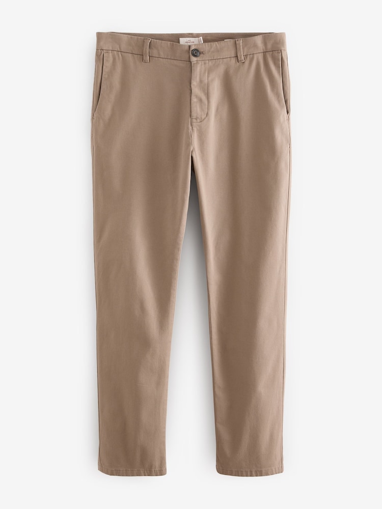 Stone Natural Slim Fit Nova Fides Italian Signature Chino Trousers - Image 8 of 11