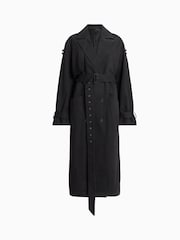 AllSaints Black Wyatt Trench Coats - Image 10 of 10