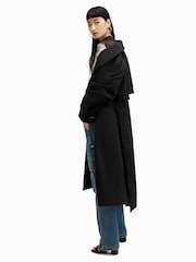 AllSaints Black Wyatt Trench Coats - Image 4 of 10