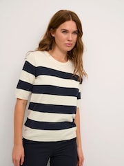 Kaffe Lizza Striped Knit Top - Image 1 of 6