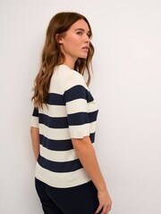 Kaffe Lizza Striped Knit Top - Image 2 of 6