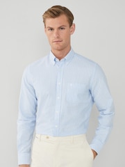 Hackett London Men Blue 100% Cotton Shirt - Image 1 of 5